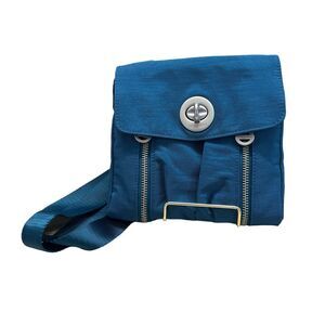 Baggalini Travel Crossbody Purse Nylon Teal‎ Shoulder Bag Lightweight